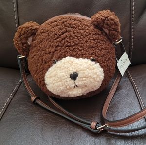 NWT ALDO Teddy Bear Plush Crossbody Bag
